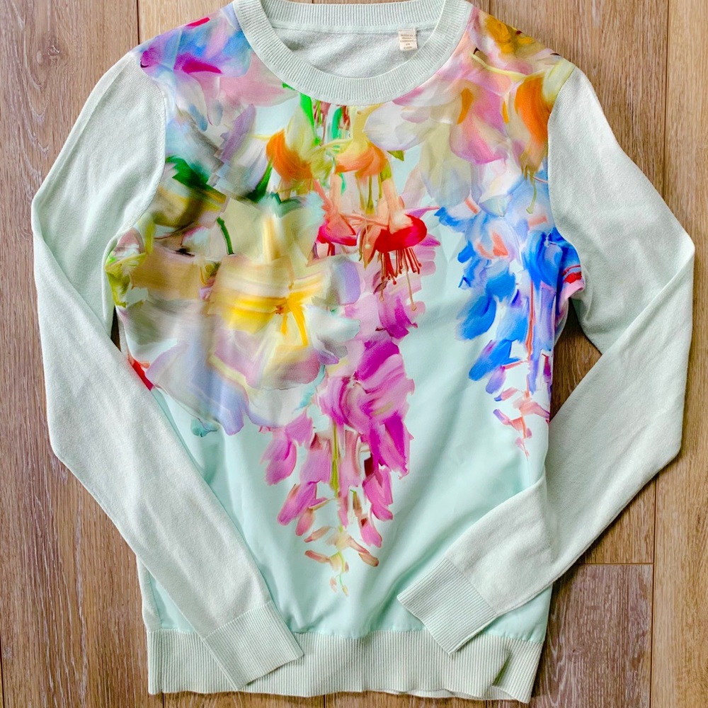 Tory Burch floral garden sweater